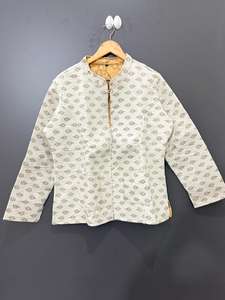 Chaleco de Algodón Acolchado Hecho a Mano en India, Estilo Jaipuri Vintage Kantha, Sin Mangas, Reversible, para Otoño, Ideal para Fiestas - Product Image 6