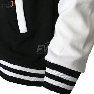 Chaqueta Varsity de Invierno para Hombre, Cuello Alto, Corte Holgado, Uso Diario, Transpirable, Antibacteriana, Ecológica, 100% Lana en la Parte Delantera - Product Image 4