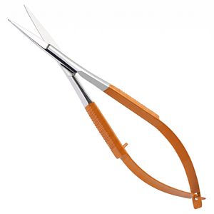 Ciseaux chirurgicaux à double action en acier inoxydable antidérapants à lame courbée Spring Scissor - Product Image 1