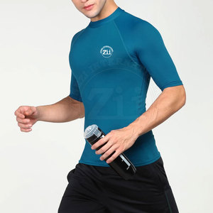 Diseña Tus Propias Camisetas de Compresión Ajustadas de Manga Corta para Hombre, Personalizables, Transpirables y Ligeras, de Spandex/Poliéster, para Fitness - Product Image 3