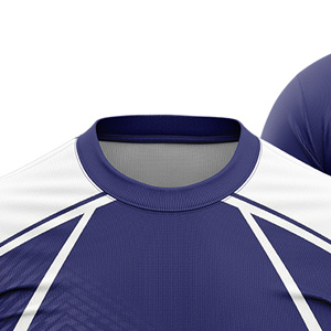 Custom Sublimated Unisex Tennis Jersey Crew Neck Short Sleeve Color Blocked Geometric Pattern Moisture Wicking Regular - Product Image 2