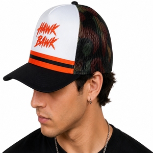 Casquette de sport unisexe personnalisable, respirante, imperméable, en polyester/coton, avec dos en mousse et maille, ajustable - Product Image 3