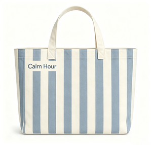 Wholesale Custom logo Thickened Recycled Travel Wedding Gift Shopping <b>Bag</b> Daily Use Stripe Cotton Canvas <b>Tote</b> <b>Bag</b> for Women - Product Image 1