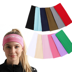Soft Moisture Wicking Wide Spandex Nylon Breathable <b>Headbands</b> for Sport Yoga Running Anti-Slip <b>Elastic</b> Environmentally Friendly - Product Image 1