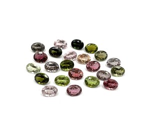 Turmalina natural multicolor de corte ovalado, gema facetada de 6*8 mm para la fabricación de joyas, certificada por IGI. - Product Image 3