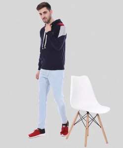 Sweat-shirt à capuche en coton solide de haute qualité pour hommes, décontracté, pour l'extérieur, séchage rapide, durable, coupe classique, avec poche - Product Image 4