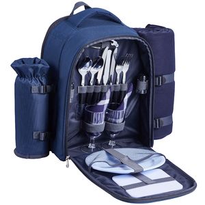 Zaino da Picnic Isolato per 2 Persone con Portabottiglie Staccabile e Scomparto Refrigerante - Product Image 5