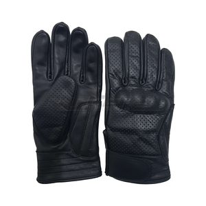Gants de moto pour hommes, vêtements de sport, gants de conduite perforés, gants de motard en cuir véritable de haute qualité, à doigts complets - Product Image 6