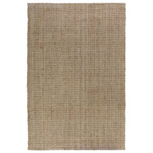 Alfombras de Yute y Cáñamo Tejidas a Mano en Color Beige y Marrón de Nomadic Threads, Alfombras Rectangulares a Rayas de Color Sólido para el Hogar, el Pasillo y el Dormitorio - Product Image 1