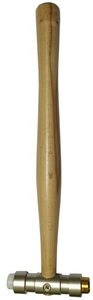 Marteau de polissage pour bijoux en fer avec tête interchangeable en laiton et en nylon, modèle 431, pour usage DIY - Product Image 3