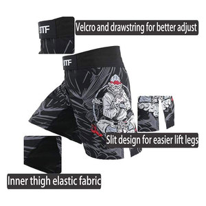 Shorts de combat MMA haut de gamme pour hommes, Black Jack, shorts d'entraînement professionnels UFC pour BJJ No-Gi Grappling et Jiu-Jitsu, légers - Product Image 6