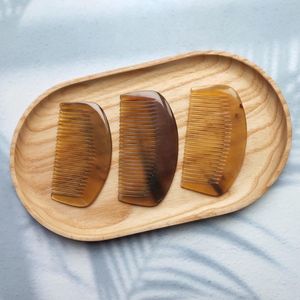 Peines de cuerno de búfalo hechos a mano, accesorios para peinados. - Product Image 3