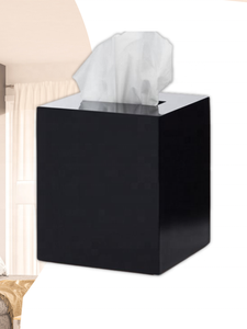 Caja de Pañuelos de Cuero de Lujo Moderno para Decoración del Hogar, Acrílico y Madera para Servilletas y Almacenamiento para Baño - Product Image 3