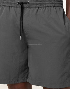 Short de sport pour homme décontracté 100% coton facile à porter respirant brodé motif solide avec poche arrière - Product Image 3