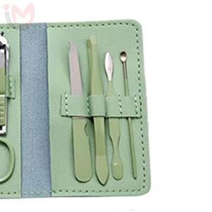7-in-1 Luxury Manicure Pedicure Care <b>Set</b> Carbon Steel <b>Nail</b> Clipper File Scissors with PU Case - Product Image 2