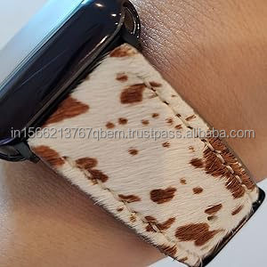 สายนาฬิกาอัจฉริยะเย็บด้วยมือปรับได้ดีไซน์ใหม่สายรัดข้อมือหนังแท้ - Product Image 3