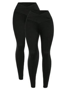 Vêtements de sport personnalisés avec logo, pantalon de yoga taille haute pour femmes, legging de sport pour la gym, legging de yoga qui remonte les fesses, spandex/polyester, séchage rapide - Product Image 2