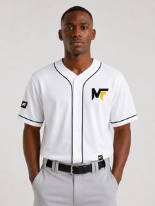 Maillots de baseball tendance à prix abordable, de qualité supérieure, séchage rapide, unisexe, col en V, personnalisables - Product Image 1