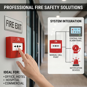 Pulsador Manual de Alarma Contra Incendios, Aprobado por LPCB, para Sistemas de Alarma de Incendios en Edificios, Gran Venta - Product Image 4