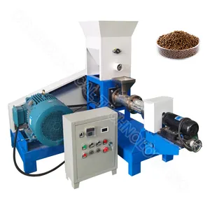 For pellet making small extruder machine floating fish feed