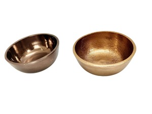 Bols de service ronds en métal martelé, bols à bonbons et à collations en aluminium, vaisselle dorée et argentée pour mariage, fête, maison - Product Image 1