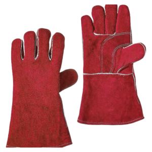 Heavy Duty Reinforced Cowhide Split Leather Safety Gloves <b>Fire</b> and Heat Resistant for Welding Protection <b>Fire</b> Proof Function - Product Image 4