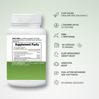 Complément Alimentaire en Gros : Capsules 5-HTP, Extrait de Griffonia Simplicifolia, GABA, L-Tryptophane pour le Soutien de l'Humeur - Marque Privée