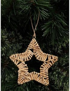 Decoración Navideña de Mimbre con Diseño Creativo de Estrella Hueca, Adorno Artesanal para Mesa, Edición Especial Chic - Product Image 2