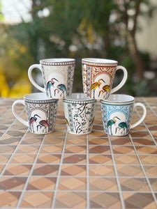 Ceramic <b>Mug</b> with Lid Deer Print <b>Latte</b> Cup Modern Drinkware for Coffee Tea Party Gift - Product Image 2