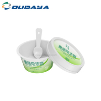 Envase de 170 ml con Impresión IML, Moldeado por Inyección, de Plástico PP, para Helado, Yogur, Pudín, con Tapa y Cuchara