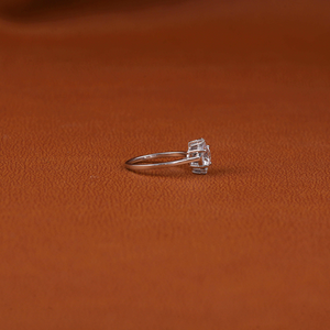 Womens Trendy Floral Design Proposal <b>Ring</b> in 14K Solid Gold with Round Cut Fancy Lab Grown Diamond IGI Certified Moissanite <b>Ring</b> - Product Image 4