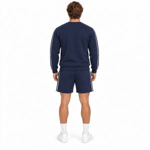 Conjunto de Sudadera y Pantalones Cortos Personalizados con Logotipo para Hombre, Venta al Por Mayor, Ropa Deportiva Informal de Dos Piezas, Sudadera con Capucha y Pantalones Cortos, Fabricante de Ropa de Moda Premium - Product Image 2
