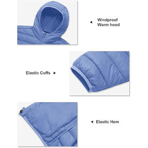 Custom Mens Quilted Puffer Jacket Lightweight <b>Warm</b> Windproof Hooded Winter Coat OEM Wholesale Private Label Supported wind - Product Image 5