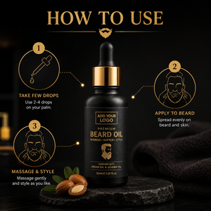 Private Label Organic <b>Beard</b> Oil Natural Herbal <b>Beard</b> Growth Oil OEM ODM Bulk Custom Logo Men <b>Beard</b> Softener Conditioner Serum - Product Image 2
