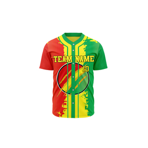 เสื้อเบสบอลคุณภาพสูงสำหรับทุกเพศ พิมพ์ลายปากีสถาน แห้งเร็ว ระบายอากาศได้ดี ป้องกันแบคทีเรีย ผลิตจากโพลีเอสเตอร์ 100% ขายส่งชุดเบสบอล - Product Image 5