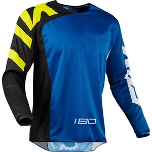 Nouveau maillot de course personnalisé de haute qualité en spandex/polyester, écologique, respirant, à manches longues, pour moto - Product Image 2