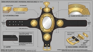 Ceinture Champion Unisexe Durable Épaisseur 2cm Taille Haute Alliage de Zinc Longueur 2.2m Doublure en Nylon Forme Droite Équipement Personnalisé - Product Image 3