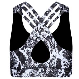 Sujetador deportivo transpirable de alto soporte con cuello en U, diseño de espalda hermosa, para yoga y running, top de fitness para mujer, venta al por mayor personalizada - Product Image 4