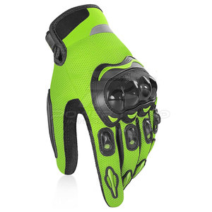 Gants de moto en cuir véritable respirant, durables et de qualité supérieure, compatibles avec les écrans tactiles, à doigts entiers, avec support de sécurité réglable - Product Image 3