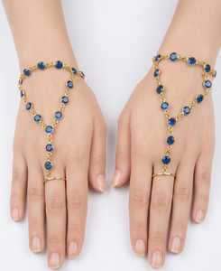 ชุดกำไลข้อมือหินอาเกตเคลือบทองลายโฮโลแกรม สไตล์ทันสมัย พร้อมสร้อยเชื่อมสำหรับงานแต่งงานและเป็นของขวัญ - Product Image 2