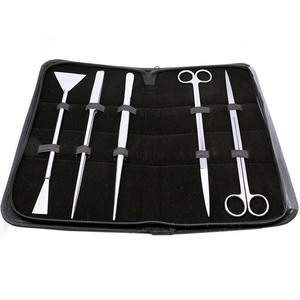 Juego de Herramientas Duraderas de Acero Inoxidable para Acuarios, Espátula para Sustrato de Pecera, Tijeras Largas, Pinzas, Kit de Limpieza - Product Image 1