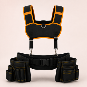 Ceinture porte-outils Oxford robuste et personnalisable avec bretelles ergonomiques rembourrées et organisateurs de travail ajustables - Product Image 3