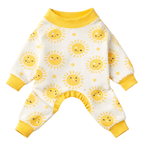 Pijama para perros con estampado Sunshine, ropa de dormir suave y elástica para mascotas, ropa de dormir cómoda y transpirable para todas las estaciones, para perros pequeños y medianos en interiores - Product Image 4