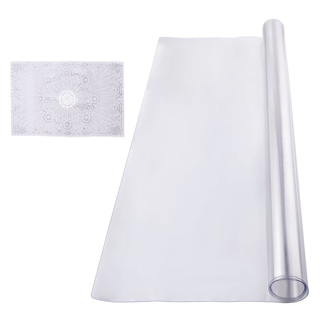 Waterproof 36 X 48 Inch Clear PVC Desk Mat 1.5 mm Thick Easy Cleaning Plastic Table Cover Rectangle Table Dining Tables