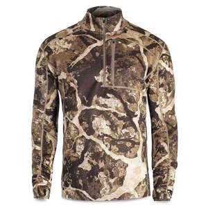 Men's Performance Camouflage Hunting Base Layer <b>Thermal</b> 1/4 Zip Breathable Camo Outdoor Fleece Underwear Long Sleeve Shirt <b>Top</b> - Product Image 1