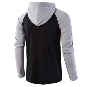 Sweat-shirt décontracté pour homme, coupe classique, 100% coton, col rond, tricoté, couleur unie, noir, gris - Product Image 1