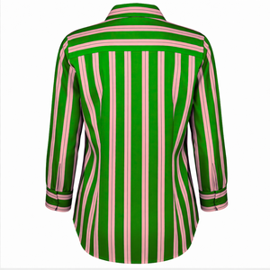 Alfa |   Kapa |   Camisa de Vestir Formal con Botones para Mujer de Alpha Sorority, Manga Larga, Cuello Clásico, Estilo Business Casual - Product Image 3