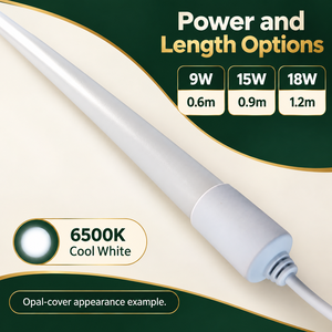 <span class=keywords><strong>Tube</strong></span> <span class=keywords><strong>LED</strong></span> T8 <span class=keywords><strong>pour</strong></span> PC avec lumière blanche froide 6500K et couvercles opalescents/transparents, éclairage standard et connectable <span class=keywords><strong>pour</strong></span> usage bureautique, IP44, garantie de 2 ans - Product Image 6