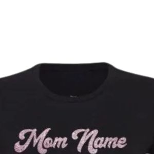 T-shirt graphique noir Jack and Jill Mom pour femme, en coton doux, décontracté, pour tous les jours, tenue assortie pour les événements familiaux - Product Image 2