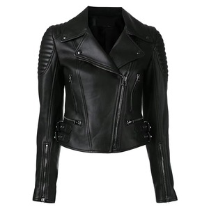 Vestes en cuir de qualité supérieure pour femmes, meilleur design, couleur unie, personnalisation, service OEM ODM pour les vêtements d'extérieur grandes tailles - Product Image 3